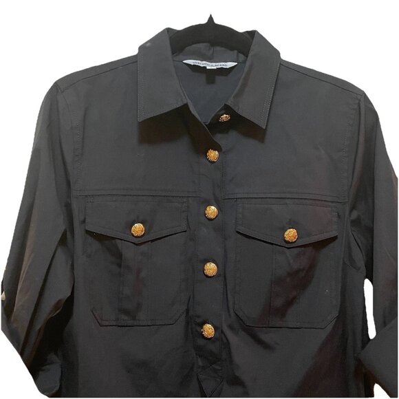 VERONICA BEARD Black Saude Cargo Relaxed Fit Mini Dress Sz 4 NWOT - Picture 8 of 11